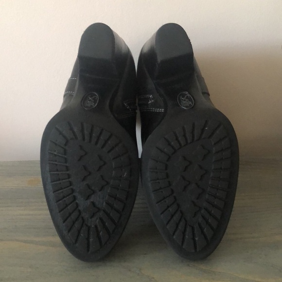 EUC Sofft Noreen Western Cowboy Black Leather Heeled Ankle Boots Size 6.5M - Picture 13 of 16